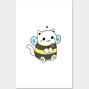 bumble bee cat Posters and Art